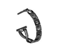 Bracciale Da Donna Con Cinturino In Metallo 18mm 20mm 22mm Adatto For Cinturino Garmin Vivoactive 4 4S/Venu 3 3S/2 2S/Plus/SQ Diamond Belt(Black,20mm)