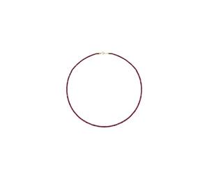 Bracciale da donna con perle di rubino da 2,5 - 3,5 mm, oro giallo