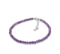 Bracciale da donna con pietre preziose rubino, zaffiro, smeraldo e ametista, 3 mm, regolabile, chiusura a moschettone, Mediano, Oro giallo 18k, Perla di Tahiti