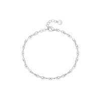 Bracciale da donna con simbolo dell'infinito in argento Pt950 e oro bianco regalo di nozze, 18+5CM, Oro bianco 14 car