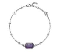 Bracciale da Donna della Collezione Essential. Bracciale in Acciaio 316L con Centrale in Ametista. La referenza è: BNL137