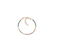 Bracciale Tennis Unisex AMEN BTRM16 in Argento 925 Rosato con Pietre Rainbow