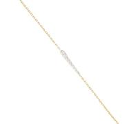 Bracciale da donna di PDPaola della collezione The New Essentials. Bracciale a catena sottile in argento 925 placcato oro 18k con zirconi. Il peso è di circa 1,12gr. La referenza è PU01-847-U