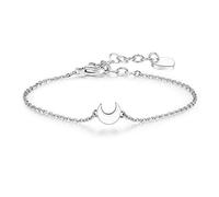Bracciale da Donna di s'agapo della Collezione Click. Gioiello Realizzato in Acciaio 316l con Forma di Luna Crescente. Lunghezza: 18,5 cm. La referenza è sck16