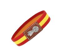 Bracciale da Donna e da Uomo in Tessuto Blu marico con la Vergine del Pilar e la Bandiera della Spagna.