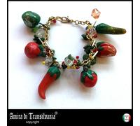 Bracciale da Donna Gioiello Braccialetto Catena Pendini Frutta Gioielli di Lusso