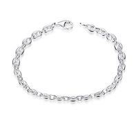 Bracciale da donna in argento 925, con chicchi di caffè, piatto, SA-116, 22 centimeters, Argento sterling
