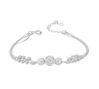 Bracciale da donna in argento Sterling 925, con cristalli, con catene regolabili, classica ed elegante, da donna, per tutti i giorni, casual, feste, accessori, regalo, Kleine, Metallo, Zirconia cubica