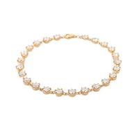 Bracciale da donna in oro giallo, da tennis, moissanite, alla moda, per moglie, madre, 16 cm, Moissanite