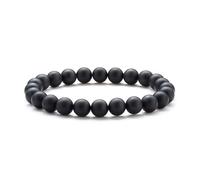 Bracciale da donna in pietra naturale, tormalina, occhio di tigre, agata cristallina, QUALITÀ A, 7,5 pollici, 4/6/8 MM, Entre 17 y 18 centímetros, Pietra, Agata