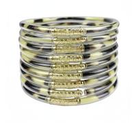 Bracciale da donna in silicone lucido a 9 strati con polvere d'oro a doppio incantesimo combinazione di tre incantesimi