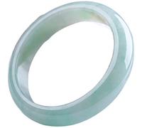 Bracciale da donna, Jade Bangle, Floating Flower Translucent Round Jade Bangle, Light Green Natural Jade Bangle Bracelet, The Best for Ladies, for Girlfriend, for Mother, with Jewelry Box, 54-62mm,54m