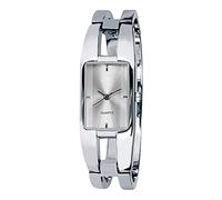 Bracciale da donna, regalo di San Valentino, quadrante quadrato da donna che cambia colore braccialetto braccialetto al quarzo moda orologio da polso - bianco