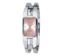 Bracciale da donna, regalo di San Valentino, quadrante quadrato delle donne che cambia colore braccialetto braccialetto al quarzo moda orologio da polso - rosa