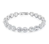 Bracciale da donna TINGN 14K placcato oro, elegante bracciale in argento dorato, bracciale da tennis con zirconia cubica, bracciale classico rotondo con zircone, catena da tennis, gioiello regalo per