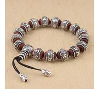 Bracciale da Signore, Bracciale Vintage Fatto a Mano Bracciale Antico a Sei Parole Mantra Sandalo Bracciale Uomini e Donne Modelli Modelli di Abbigliamento in Stile Etnico Originale Accessori di