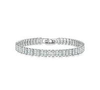 Bracciale da Tennis con Diamanti di Lusso per Le Donne Bracciale in Oro Stile Catena a Mano in Cristallo Gioielli di Moda Accessori Zirconia H167 Practical And Professional