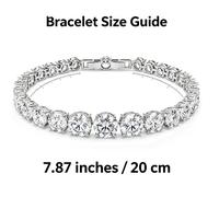 Bracciale da tennis in moissanite, S925, aggiunte, chiusura, non facile da far cadere, impilabile, elegante, i , per , lusso , regalo di anniversario per fidanzata, compleanno
