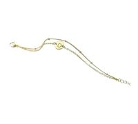 Bracciale da uomo a scelta Rhodonite per ragazze donne alla moda Dainty Gold/Silver Plated Layered Beaded Inizial Bracciale Disc Monogram Braccialetti per donne ragazze Mm Inox (GD4, One Size)