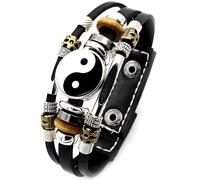 Bracciale da uomo BA-34447 - Nero / Bianco
