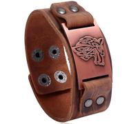 Bracciale da uomo BR-34341 - Lupo/Marrone 2