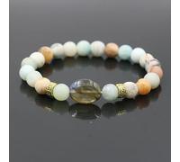 Bracciale da uomo Bracciale con perline di pietra lavica Braccialetti con meditazione fortunata Regalo for yoga da donna (Size : 17cm, Color : G)