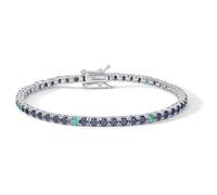 Bracciale da Uomo di Comete della Collezione Tennis. Bracciale in Argento 925‰ con Zirconi Neri e Verdi. La referenza è: UBR 1252 M19.