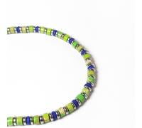 Bracciale da Uomo in Acciaio con Pietre Dure Braccialetto Turchese Verde Ematite