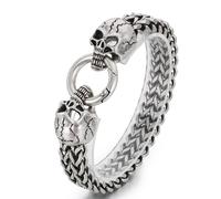 Bracciale da uomo in acciaio inossidabile con teschio