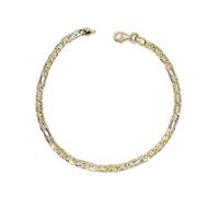 Bracciale da uomo in oro massiccio 18 carati giallo largo 3,50 mm e lungo 20,50 cm. Grande chiusura a moschettone per la massima sicurezza. Peso: 7,25 oro 18 k spessore 1,00 mm, cm, Oro, Nessuna