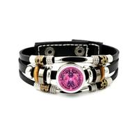 Bracciale da Uomo in Pelle, Bracciale Intrecciato Multistrato Versatile In Pelle Cyber Neon Con Aura Angelo Gemelli, Bracciale Etnico Fatto A Mano, Gioielli Dell'Amicizia, Regalo Per Le Feste Di N