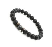 Bracciale da uomo in pietra lavica Bracciale con pietra di luna naturale Bracciale con Buddha tibetano Braccialetti con diffusore di chakra Braccialetti da uomo Gioielli da regalo Professionale e Moda