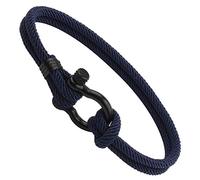 Bracciale da uomo intrecciato in corda nautica con fermaglio per bracciale da donna unisex per amicizia, bracciale con ancora, braccialetto intrecciato a mano