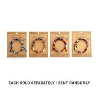 Bracciale dell'amicizia avvolto in filo fatto a mano regolabile con 4 disegni as