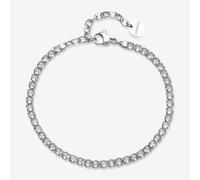 Brosway Bracciale Donna, Bracciale Tennis in Acciaio e Cubic Zirconia | Collezione Desideri - BEI099