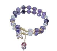 Bracciale di Ametista Naturale Crystalzed Glaze Charm Gioielli in Pietra psichica Feng Shui Wealth Bracciale Decor per Denaro Luck Wisdom Peace Prospertity/1994, 21213