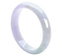 Bracciale di Bangle di giadeite, Viola Naturale e mossa del Ghiaccio con Verde Galleggiante, Adatto al Regalo di Una Moglie