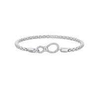 Bracciale di base simbolo dell'infinito, bracciale in argento sterlina 925 per le donne (17cm)