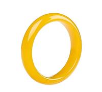 Bracciale di braccialetto di giada giallo naturale per donne, in stile cinese elegante e classico bracciale di giada fortunato, braccialetto agata di calcedonio giallo, con gioielli, 54-64 mm, 56 mm