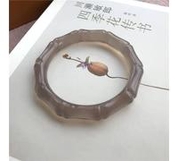 Bracciale di calcele Naturale Braccialetti di Smeraldo Intagliato da Donna Bracciale in Giada con Nodo di bambù con la mia Ragazza (Colore Gemma: 59-60mm)