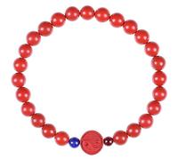 Bracciale di Cinnabar Feng Shui Wealth Bracciale Chakra Gems Taiji Diagramma FAMT Ying Yang Bilancia Taichi Strong Tailsman Contro Bracciale malvagio Moneta Luck/2101