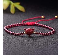 Bracciale di cristallo bracciale di cinnabar naturale Bracciale Feng Shui Wealth Bracciale 7a Garnet Cinnabar Crystal Chakra Bracciale Spirituale GEMS GEMS SPIRITENTE Bracciale Red Gemstone Natural