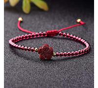 Bracciale di cristallo bracciale di cinnabar naturale Bracciale Feng Shui Wealth Bracciale 7a Garnet Cinnabar Crystal Chakra Bracciale Spirituale GEMS GEMS SPIRITENTE Bracciale Red Gemstone Natural