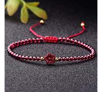 Bracciale di cristallo bracciale di cinnabar naturale Bracciale Feng Shui Wealth Bracciale 7a Garnet Cinnabar Crystal Chakra Bracciale Spirituale GEMS GEMS SPIRITENTE Bracciale Red Gemstone Natural