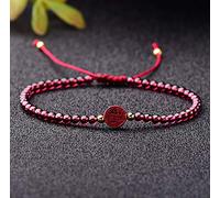 Bracciale di cristallo bracciale di cinnabar naturale Bracciale Feng Shui Wealth Bracciale 7a Garnet Cinnabar Crystal Chakra Bracciale Spirituale GEMS GEMS SPIRITENTE Bracciale Red Gemstone Natural