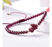 Bracciale di cristallo bracciale di cinnabar naturale Bracciale Feng Shui Wealth Bracciale 7a Garnet Cinnabar Crystal Chakra Bracciale Spirituale GEMS GEMS SPIRITENTE Bracciale Red Gemstone Natural