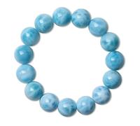 Bracciale di cristallo, braccialetti con perline di larimar naturale