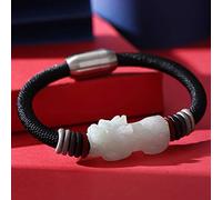 Bracciale di Gemma Naturale, Cina Naturale a Sei Parole Mantra Reiki Meditazione Bracciale a Mano tenatura Rossa Stringa Bracciale Talisman per prosperità Denaro buona Fortuna positiva energia