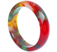 Bracciale di Giada Giada di Jade colorato di calcedonio di calcedony, Manda la Mamma Il miglior Regalo di Compleanno di Gioielli di con Scatola, 64-66 mm