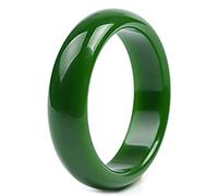 Bracciale di Giada per Donne, bracciali di Giada Giada Verde Naturale Cinese, Braccialetti di Giada Classici per Donne Giunti a gironi, con Scatola, 56-62 mm, 62 mm